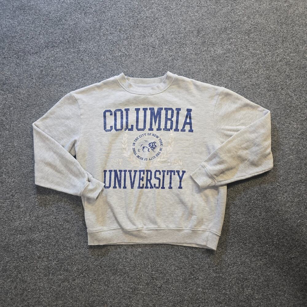 Columbia Universirty Sweatshirt Womens Size XS Gray Ivy League Crew Neck Lounge